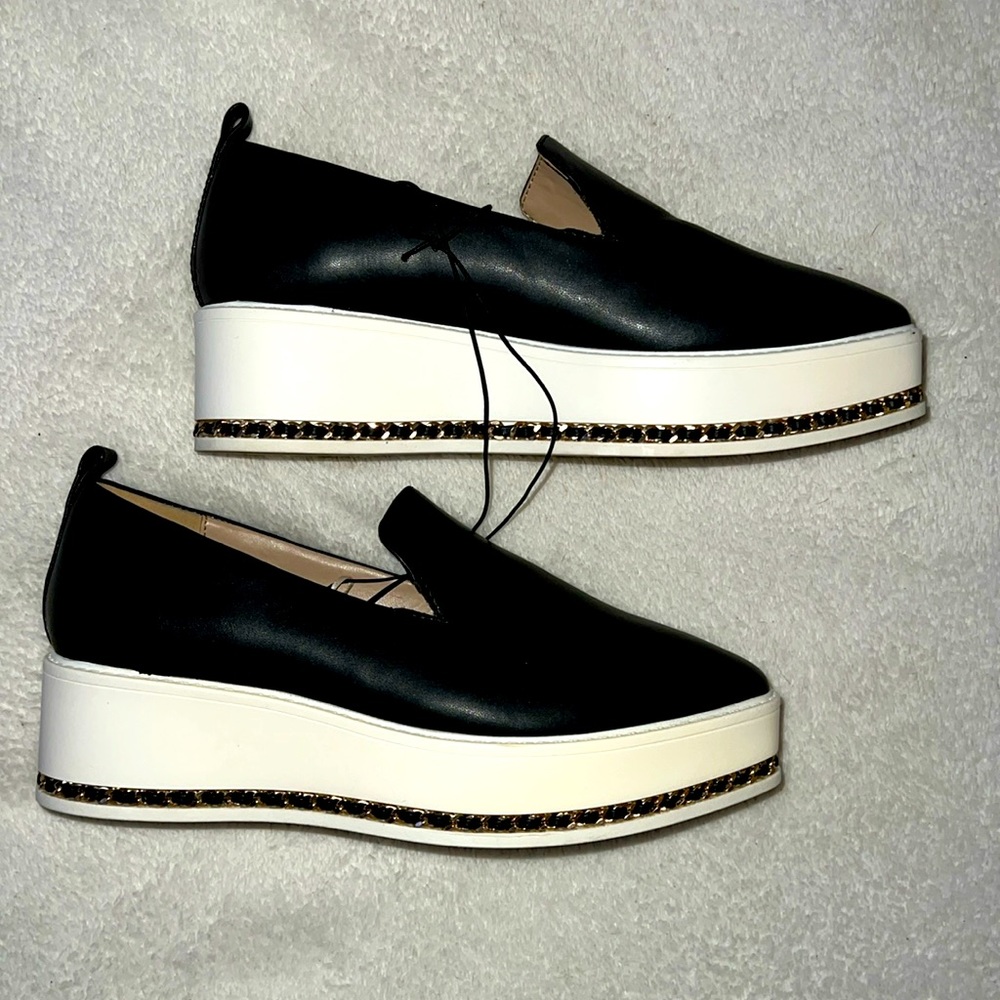 Karl Lagerfeld Shoes Platform Brenna Chain Black Women 6M/36B